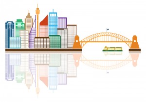 Sydney Skyline Cartoon